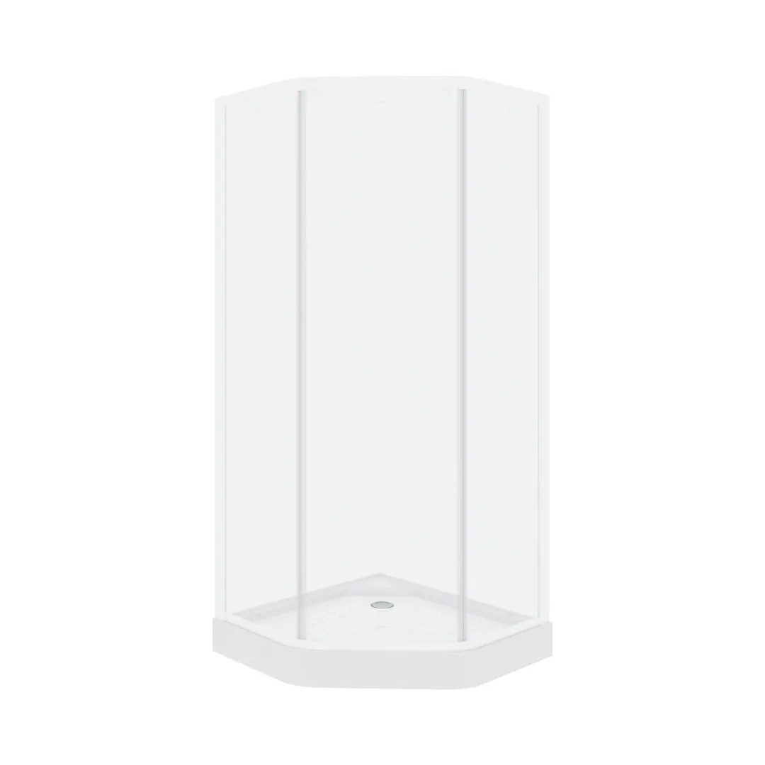 Уголок душевой PARLY  90х90x195 см с низ.подд. с мат. фронт (ZE91)